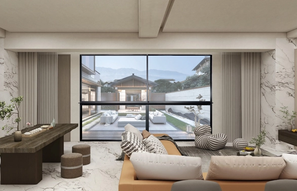 XF126 Series Thermal Break Ultra-Narrow Suspended Sliding Window
