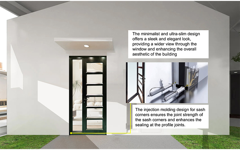 Advantages of 100 Series Alu.Non-thermal Break Hinged Door
