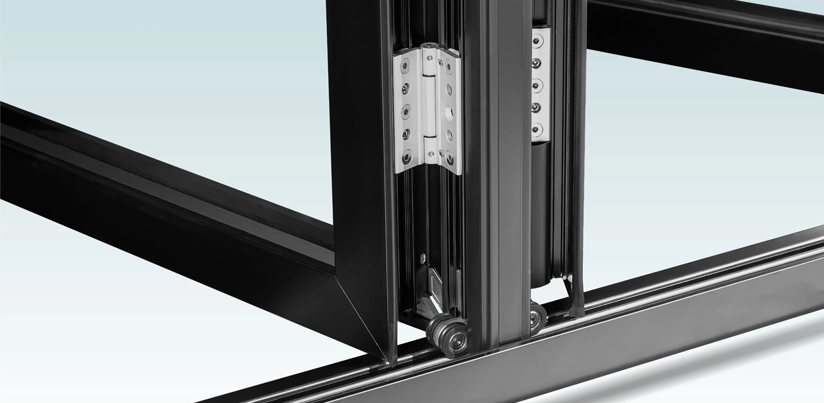 black-accordion-door