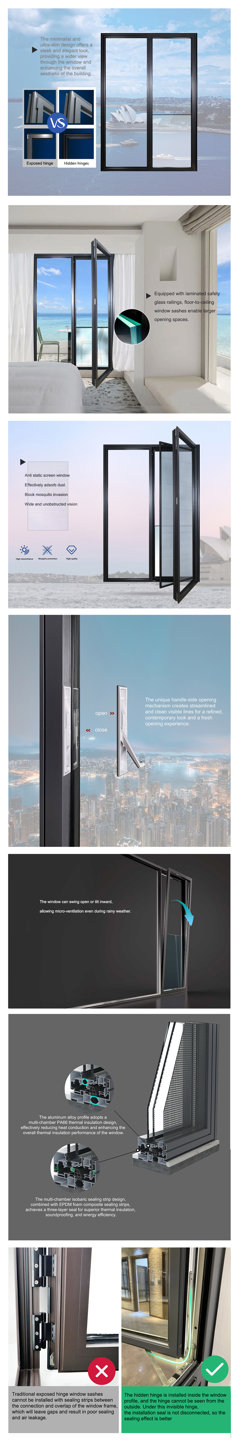 Advantages of AE93/135/170 Series Thermal Break Outward-Opening