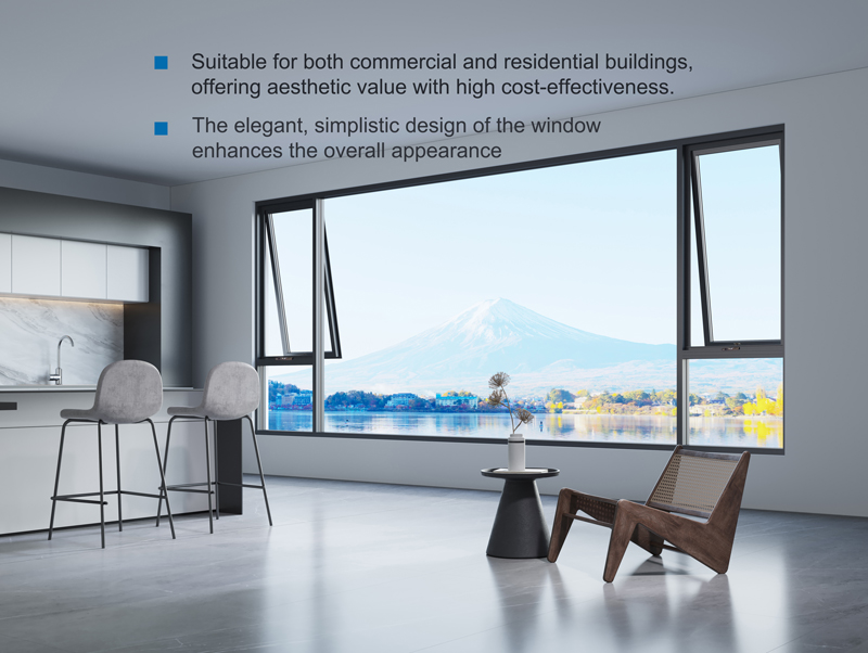 Advantages of 100 Series Alu.Non-thermal Break Awning Window