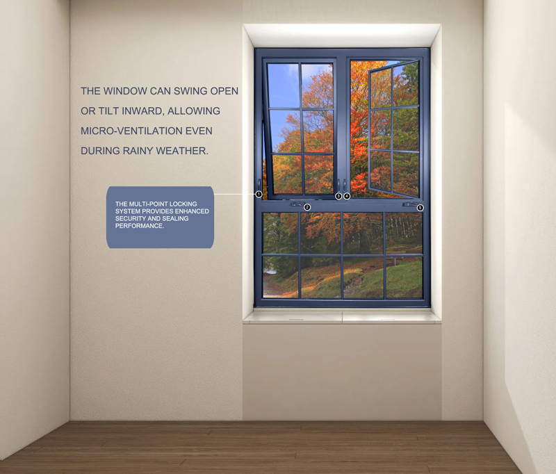 Advantages of 85 Series Alu.Thermal Break Hand Cranking Awning Window