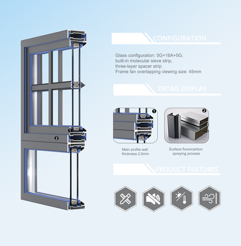 Advantages of 50 Series Steel Non-thermal Break Window