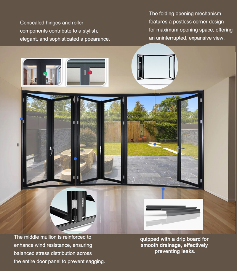 Advantages of 80 Series Alu Thermal Break Bi-folding Door