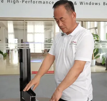 How is the sealing handled on Jolong low-threshold hinged doors?